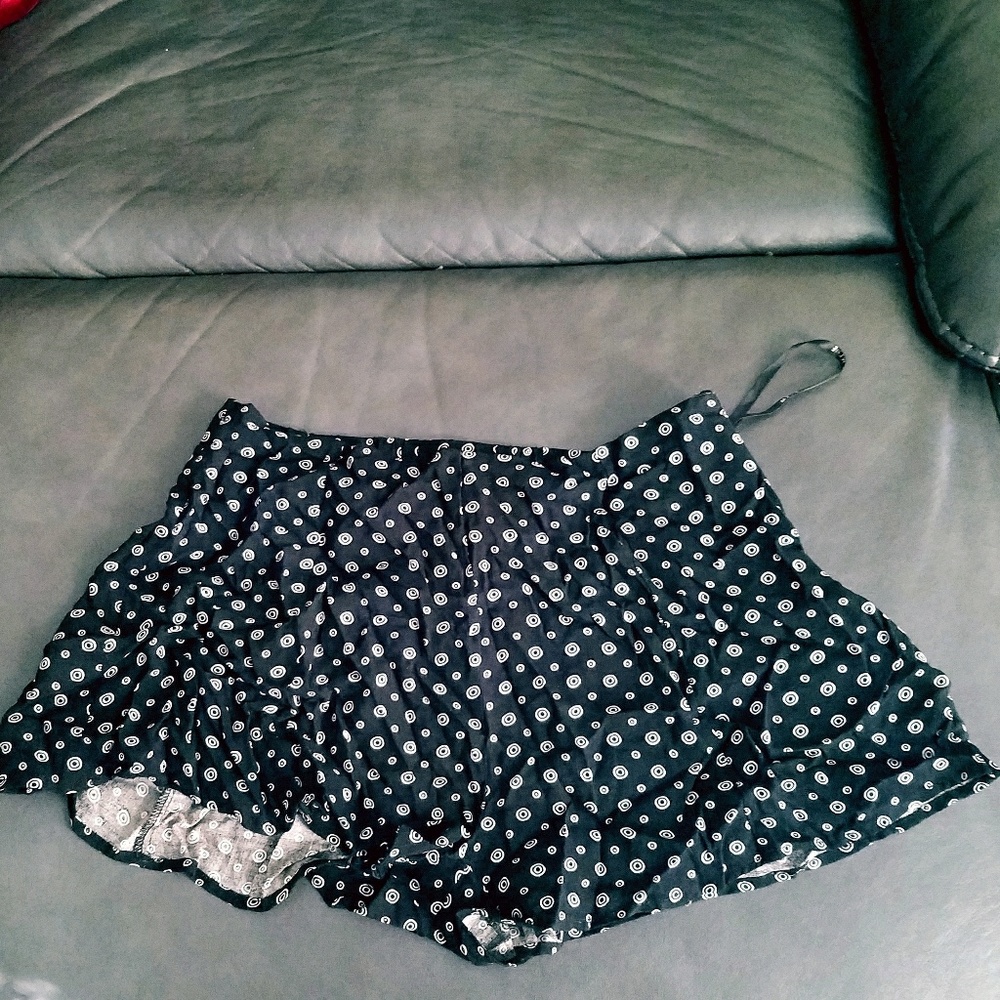 Black and white shorts